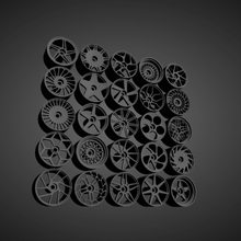 Vossen jantes collection freins pneus chaud roues voitures faible poly 3d print model - Mito3D