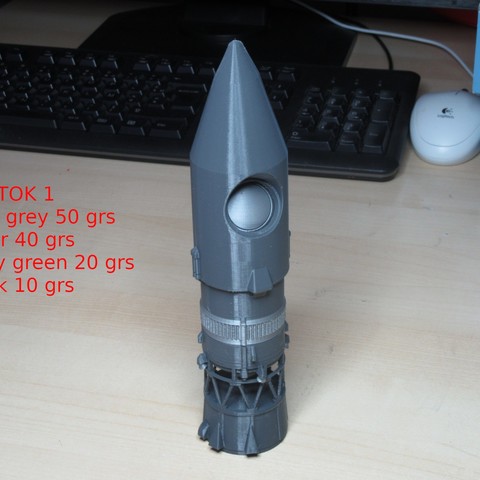 vostok 3ka yuri gagarin complete module various rocket r7 semiorka youri space 3D print model - Mito3D