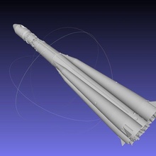 vostok rocket model 3d-printing miniature vehicle spaceflight spacecraft history vostok-k gagarin 3d print model - Mito3D