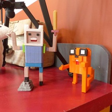 voxel-estilo aventura tempo de números caracteres jogo figura ação hora finn, jake finn humanos cão voxel art brinquedo 3d print model - Mito3D