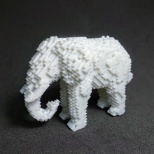 voxel éléphant v2 divers 3d print model - Mito3D