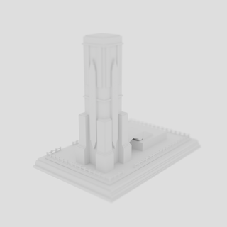 voxel fantasia edifici arte architettura Stampa anime decorazione 3d print model - Mito3D