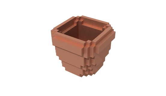 voksel tencere Ekicilerxcults ekici Minecraft 3d print model - Mito3D