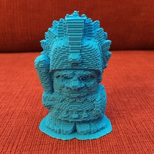 voxelized aztec capo art voxel sculture 3d print model - Mito3D
