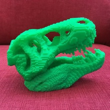 voxelized t-rex crânio jogo animais de dino dinossauro trex trexremix 3d print model - Mito3D