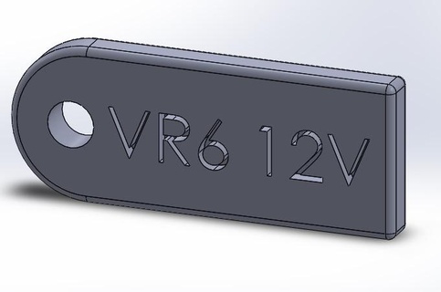 vr6 12v key ring golf3 3d print model - Mito3D