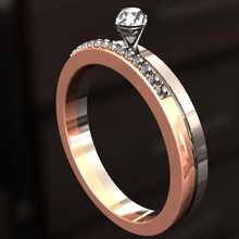 v jewelry fashion luxury engage gift wife weding t gold ring diamond jewerly 3d print model - Mito3D