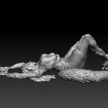 vrocul - abito gioco ragazza donna coda dnd dungeons dragons mini in miniatura modello figurina giocattolo kitsune fox di sesso femminile seni ranger 3d print model - Mito3D
