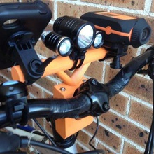 v-förmigen Fahrrad-Zubehör bar verschiedene sport im freien tinkercad mount iphone gopro Fahrrad Licht 3d print model - Mito3D