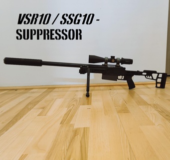 vsr10 ssg10 supressor jogos airsoft vsr 3d print model - Mito3D