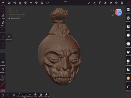 vudu head art voodoo hallowen resin desing 3d print model - Mito3D