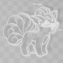 vulpix pokemon cookie cutter home cookiecutter mold biscuit pokemongo nintendo gamefreak creature 3d print model - Mito3D