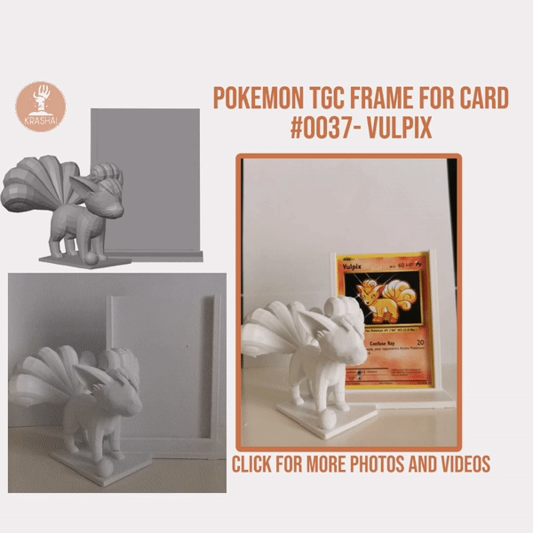vulpix tcg çerçeve kart pokemon 3D print model - Mito3D