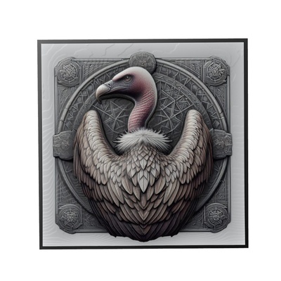 vulture animal relief art animals yeggi mito3d bust google pendants medallion animal-relief wall-art wall 3d print model - Mito3D