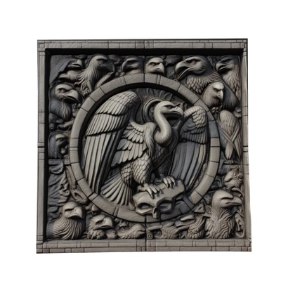 vulture animal relief art animals yeggi mito3d bust google pendants medallion animal-relief wall-art wall 3d print model - Mito3D