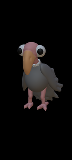 avvoltoio cartone animato animale uccello giocattolo arte 3d print model - Mito3D