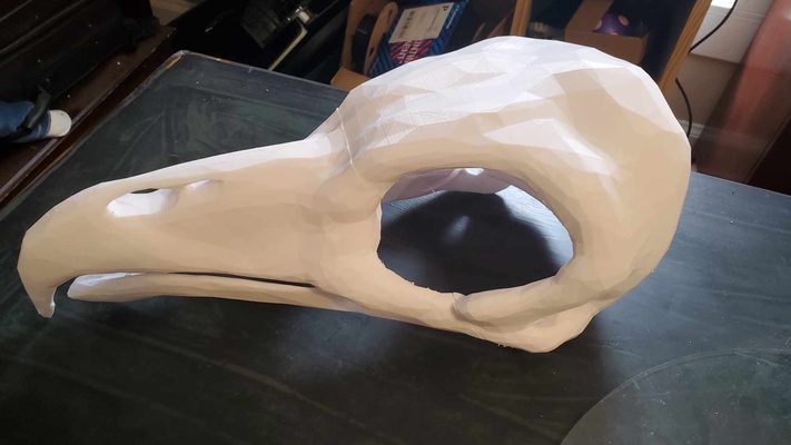 buitre cráneo usable pájaro máscara casco 3d print model - Mito3D