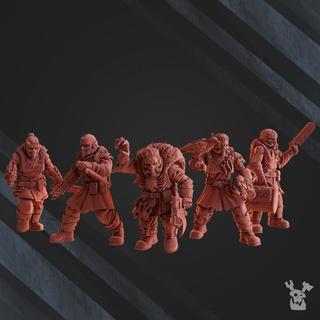 avvoltoi macellai squadra sci fi tavolo cyberpunk gioco guerra caos 28mm alternativa proxy cupo dakkadakka eresia traditore 3d print model - Mito3D