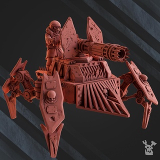 Geier schwer Waffen Plattform Neugestaltung sci fi Unterstützung Wargaming Tischplatte Cyberpunk Chaos 28mm Alternative Proxy Grimdark dakkadakka Ketzerei Verräter 3d print model - Mito3D