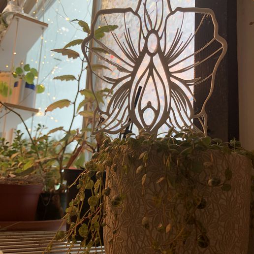 vulva trellis vagina gay houseplant art funny gift cute plant pot 3D print model - Mito3D