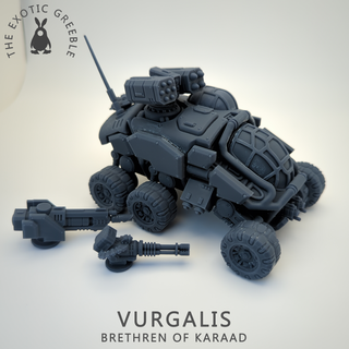 vurgalis war hammer 42k space dwarf squat atv brethren karaad dwarves 3d print model - Mito3D