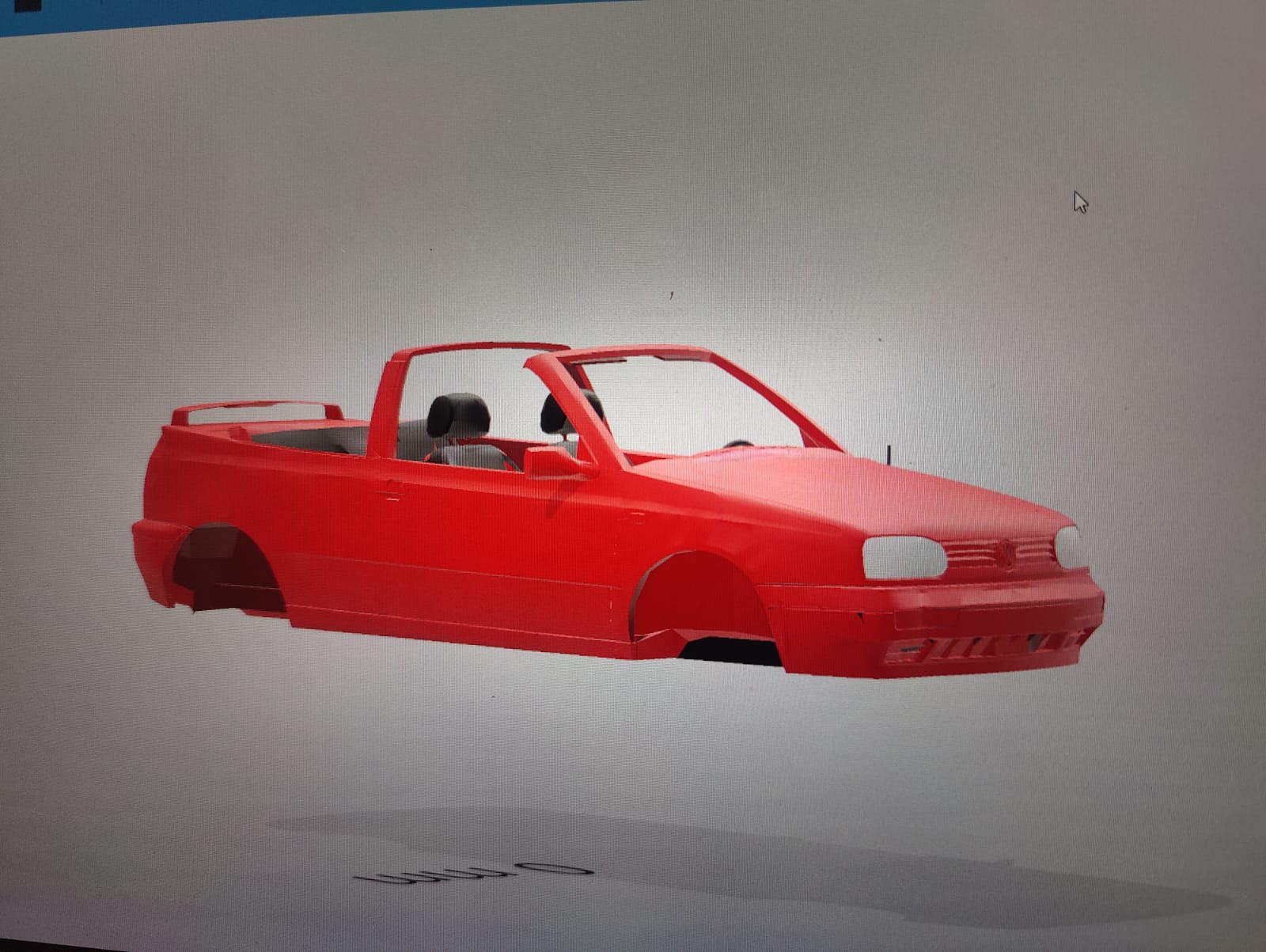 vw cabrio 164 3D print model - Mito3D