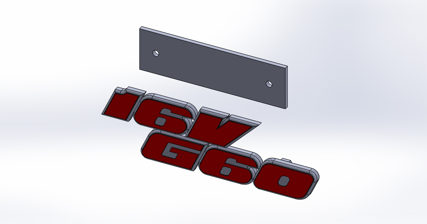 vw corrado golf 16v g60 distintivo logo emblema mk2 3D print model - Mito3D