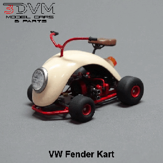 vw fender kart 1 24 scale volks volkswagen beetle bug model kit kafer 3d print model - Mito3D