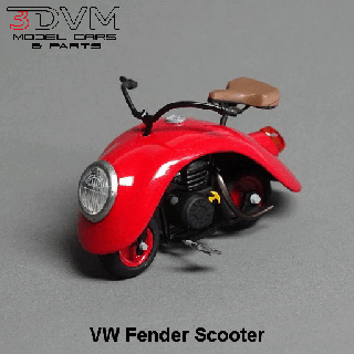 vw fender scooter 1 24 scale vw volks volkswagen vw fender scooter minibike 1 24 beetle bug fender scale model model kit  3d print model - Mito3D