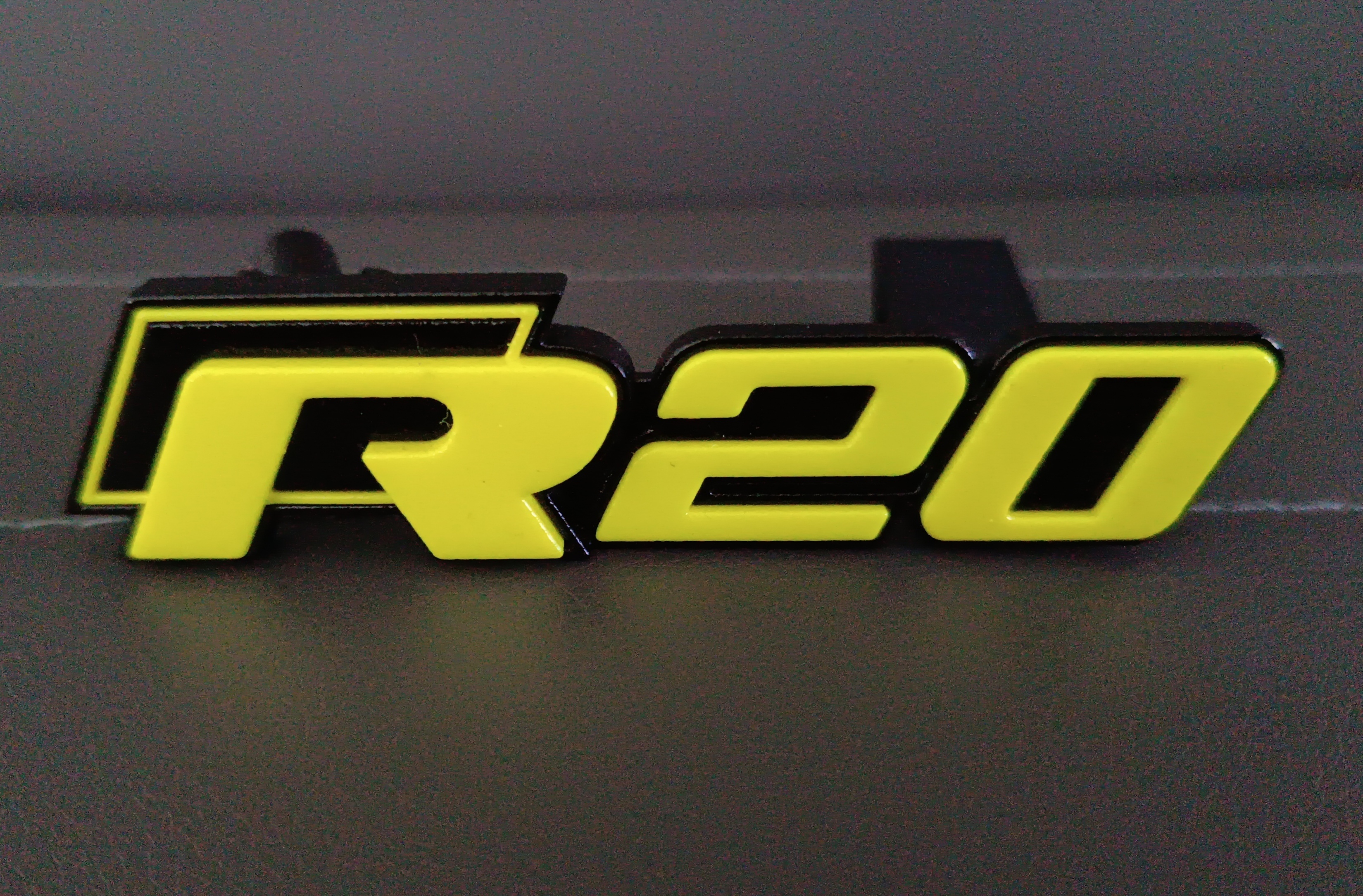 vw golfe 6 mk6 distintivo r20 logotipo emblema grade quadro Armação 3D print model - Mito3D