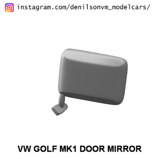 vw golf mk1 kapı ayna yan 1 24 25 retrovisor Volkswagen 3d print model - Mito3D