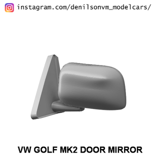 vw golf mk2 kapı ayna yan 1 24 25 retrovisor Volkswagen 3d print model - Mito3D