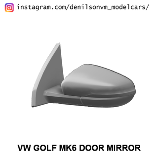 vw golf mk6 kapı ayna ayna kapı ayna yan ayna 1 24 1 25 retrovisor vw Volkswagen golf mk6 3d print model - Mito3D