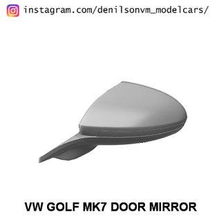 vw golf mk7 kapı ayna ayna kapı ayna yan ayna 1 24 1 25 retrovisor vw Volkswagen golf mk7 3d print model - Mito3D