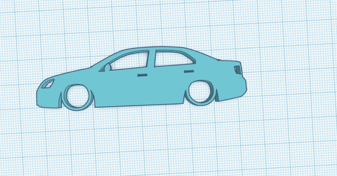 vw Jetta mk5 tdi tfsi Volkswagen Blau Bewegung Silhouette Schlüsselring Wagen 3D print model - Mito3D