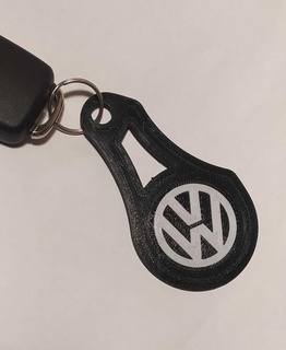 vw chave anel logotipo chaves chaveiro 3d print model - Mito3D