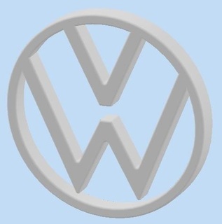vw logotipo 3d print model - Mito3D