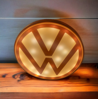 vw logo volkswagen lamp Art 3d print model - Mito3D