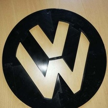 vw logotipo Volkswagen 3d print model - Mito3D