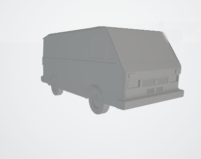 vw lt1 cargo keychain volkswagen toy bus 3d print model - Mito3D