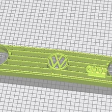 vw mk2 golf gril architecture vwgolf vwmk2 jetta 3d print model - Mito3D