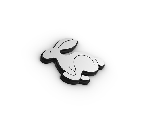 vw rabbit mk1 mk2 badge emblem vr5 vr6 golf gti toledo sticker seat trunk 3d print model - Mito3D
