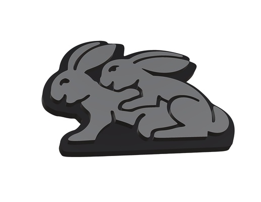 vw rabbit mk1 mk2 badge emblem custom vr5 vr6 golf gti toledo sticker seat trunk 3d print model - Mito3D