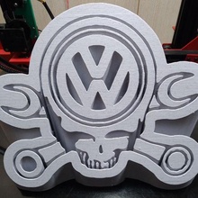 vw steel face 3d print model - Mito3D