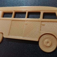 vw van plaque murale Westfalia 2d_art 3d print model - Mito3D