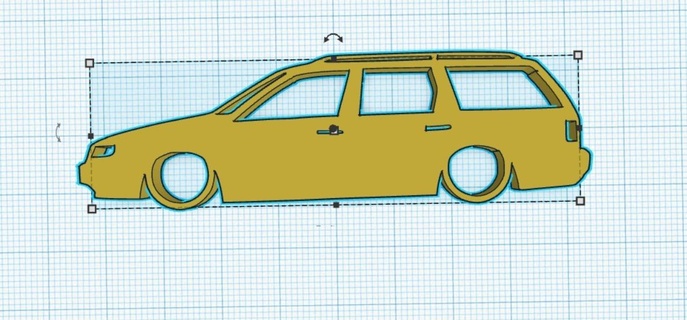vw Volkswagen Passat b4 35i g60 syncro inmuebles silueta llavero coche vehiculo 3d print model - Mito3D