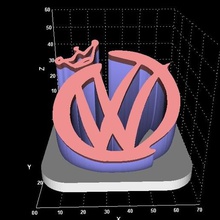 vw w crown display various logo 3d print model - Mito3D