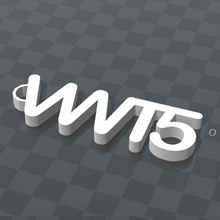 vwt5 personnalisable trousseau de clés art les touches la cles chaînes porte 3d print model - Mito3D