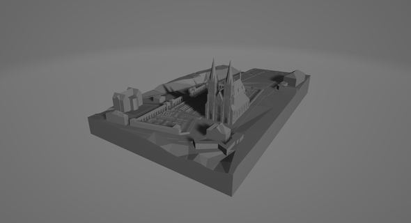 vy ehrad Prag kale Slav mezarlık harita Çek cumhuriyet manzara 3d print model - Mito3D