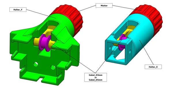 vyper belt tensioner çeşitli kemer gerici kübik 3d print model - Mito3D